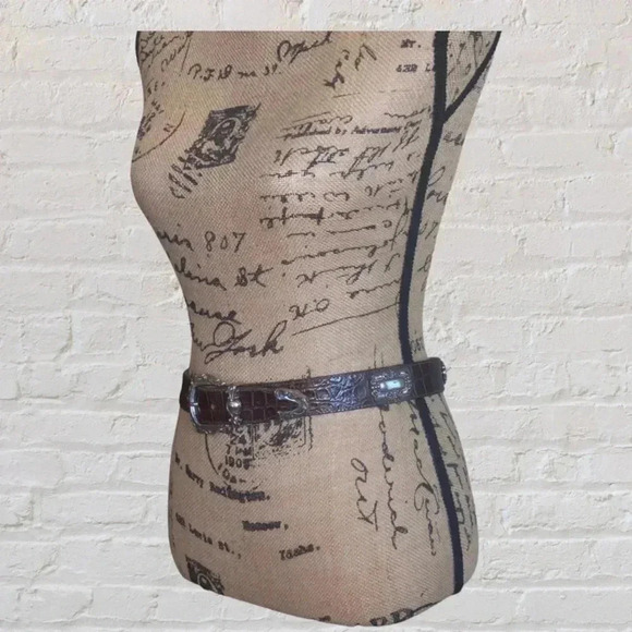 Brighton Croc Concho Belt - Vintage